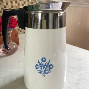 Vintage CorningWare Blue Cornflower Stovetop percolator